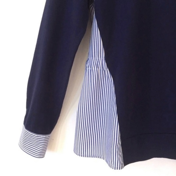 NEW Vineyard Vines Blue Mixed Media Top Sweater - Picture 7 of 13